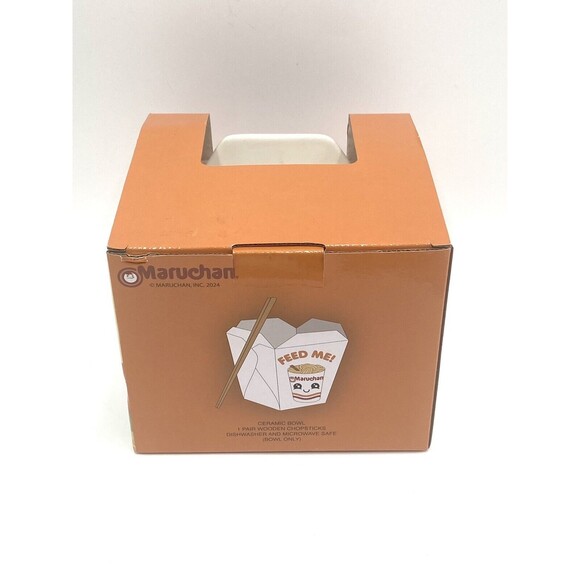 Maruchan Ramen Take Out Bowl with Chopsticks Ceramic New in Box MAD Engine - Picture 6 of 6